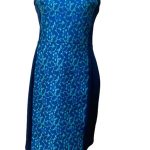 Just Fab Blue Strapless Mini Dress.